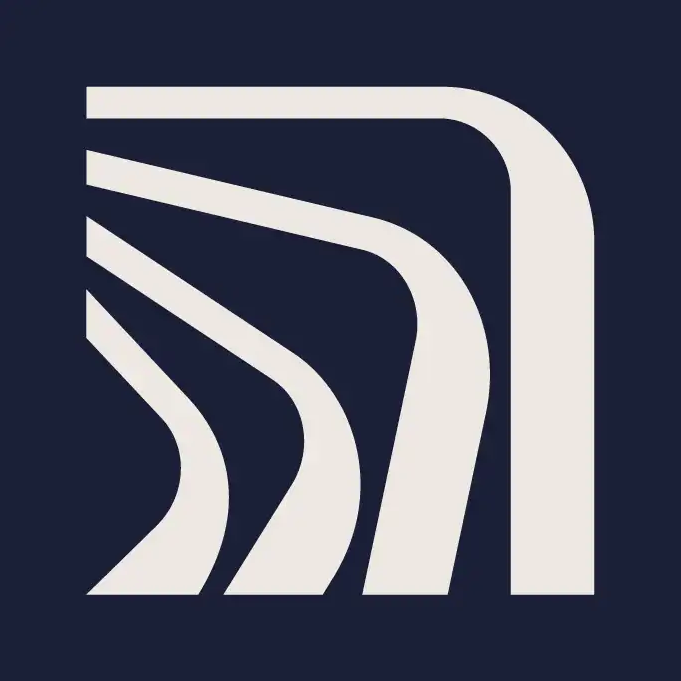 Aquion logo featuring flowing curved lines forming a stylized "A" shape on a dark navy background.