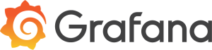 Grafana logo featuring an orange spiral sun icon and dark gray wordmark on white background